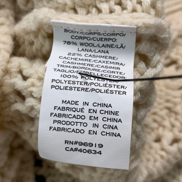 MARC JACOBS Size M Cream Gold Wool Cashmere Payettes Sweater - Picture 6 of 6